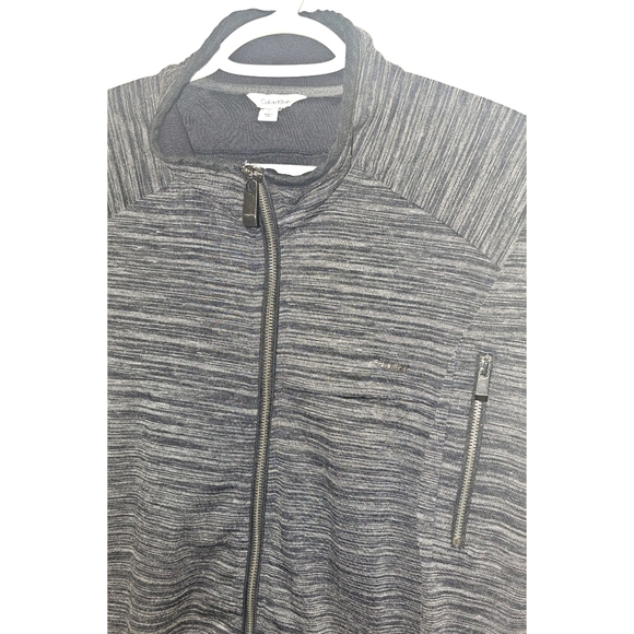 CALVIN KLEIN ZIPPER JACKET- BLACK AND GREY - Picture 2 of 4